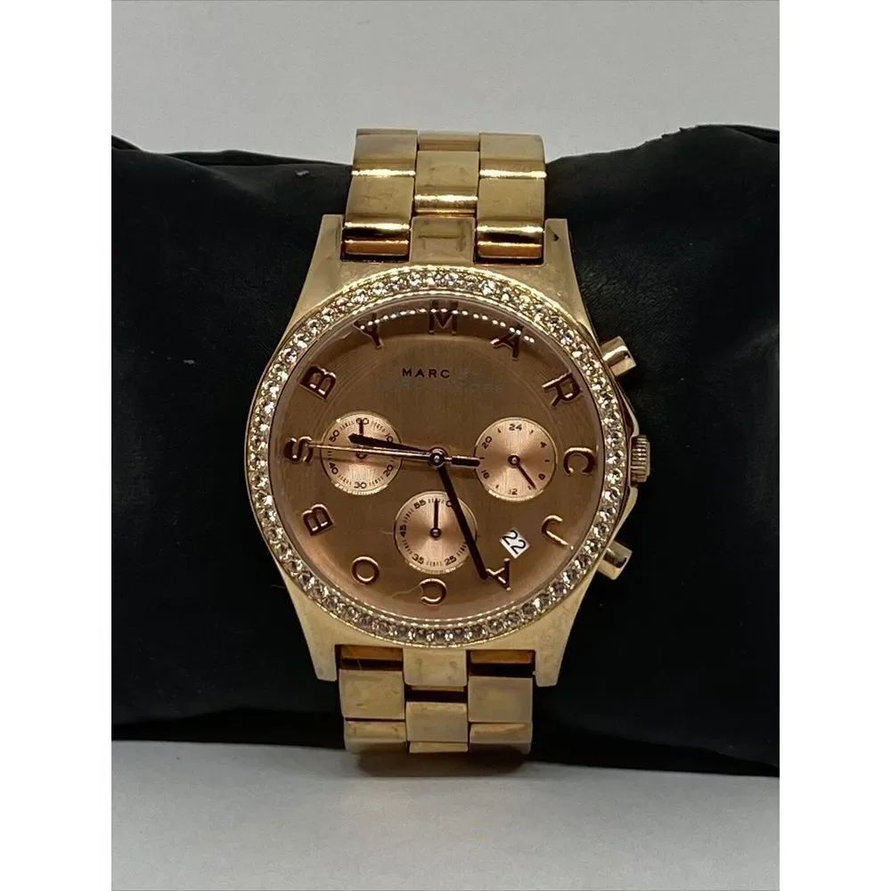 Marc Jacobs Henry MBM3118 Rose Gold Stainless Steel Analog Dial Quartz Watch UC6